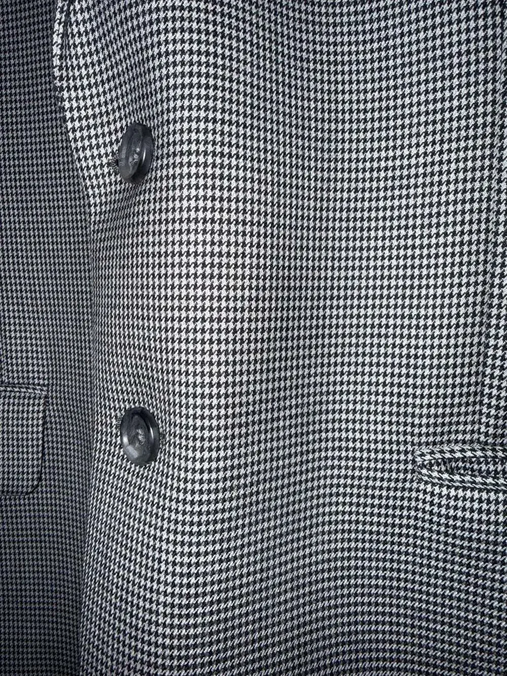 Jos. A. Bank Mens Grey Black Houndstooth Pattern Wool Blazer Sport Coat Jacket